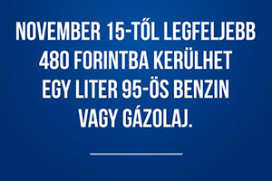 Tájékoztatás a rögzített üzemanyagárról!